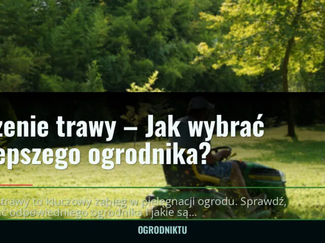 Koszenie trawy – Jak wybrać najlepszego ogrodnika? — ogrodniktu.pl
