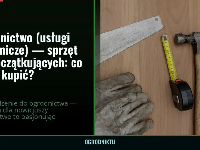 Ogrodnictwo (usługi ogrodnicze) — sprzęt dla początkujących: co warto kupić? — ogrodniktu.pl