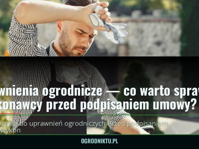 Uprawnienia ogrodnicze — co warto sprawdzić u wykonawcy przed podpisaniem umowy? — ogrodniktu.pl