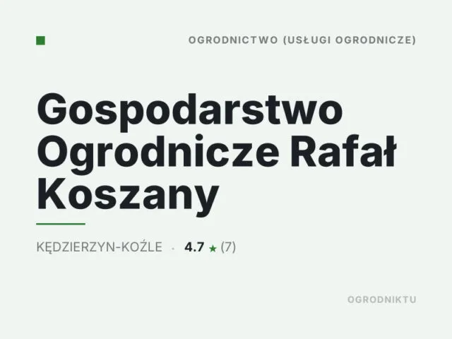 Gospodarstwo Ogrodnicze Rafał Koszany