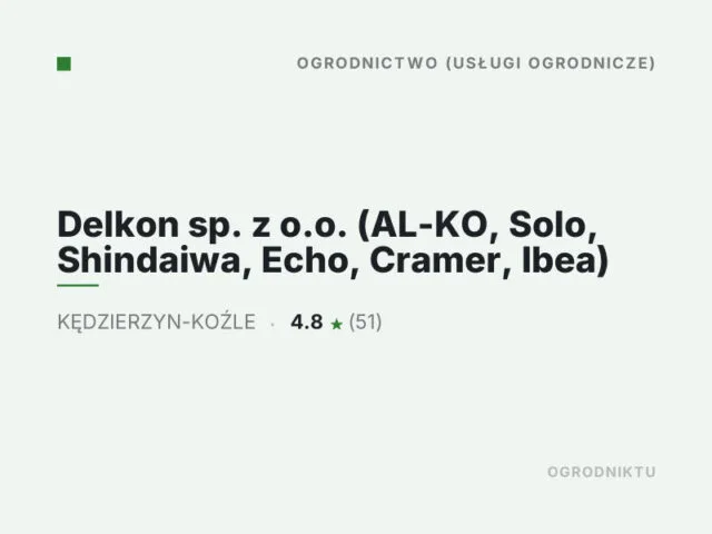 Delkon sp. z o.o. (AL-KO, Solo, Shindaiwa, Echo, Cramer, Ibea)