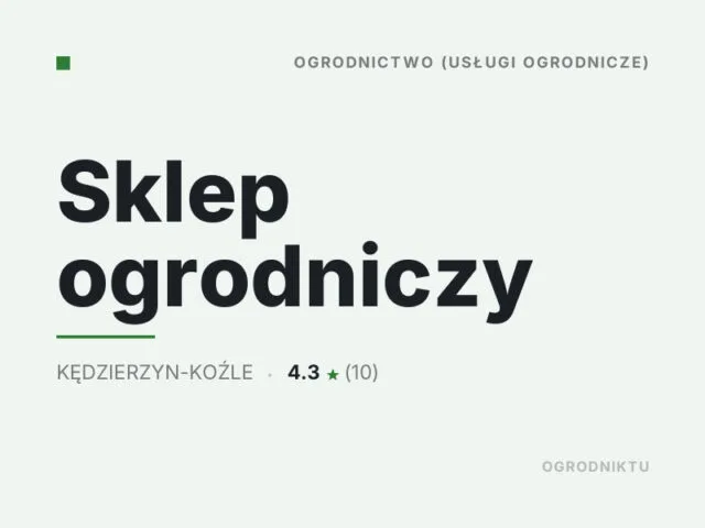 Sklep ogrodniczy