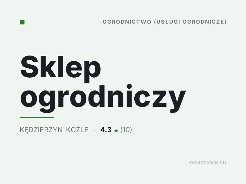 Sklep ogrodniczy Mała architektura ogrodowa Kędzierzyn-Koźle