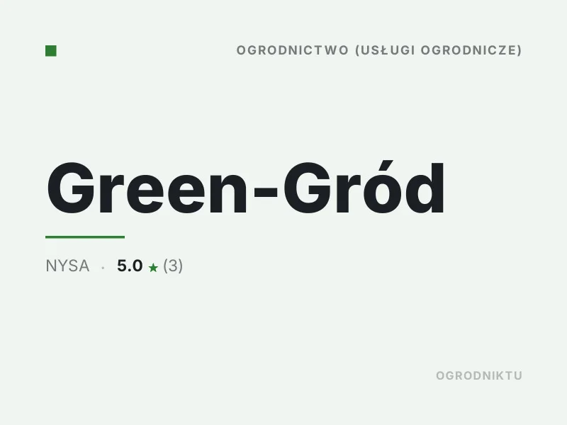 Green-Gród nasadzenia drzew i krzewów Nysa
