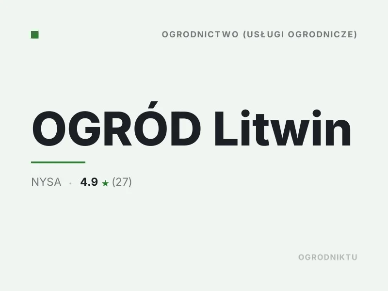 OGRÓD Litwin nasadzenia drzew i krzewów Nysa