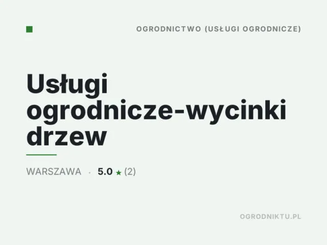 Usługi ogrodnicze-wycinki drzew
