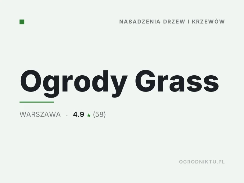 Ogrody Grass nasadzenia drzew i krzewów Warszawa