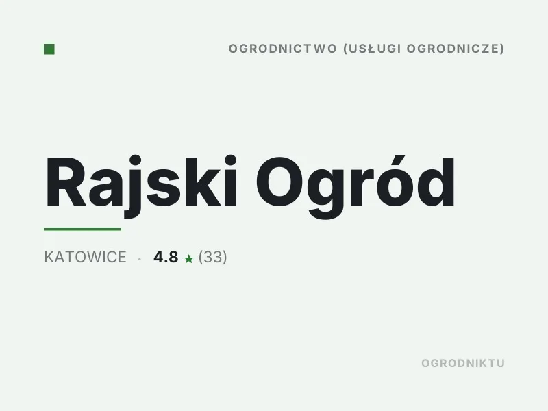 Rajski Ogród nasadzenia drzew i krzewów Katowice