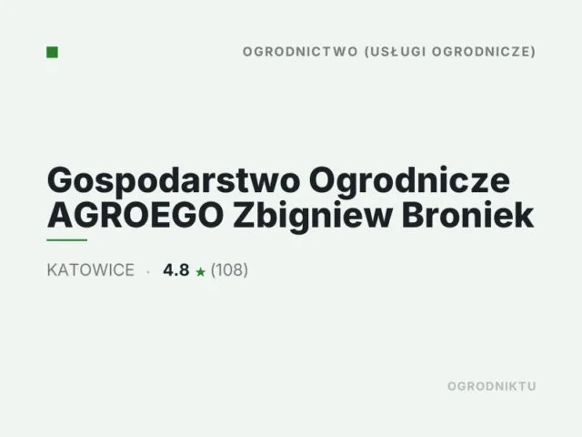 Gospodarstwo Ogrodnicze AGROEGO Zbigniew Broniek