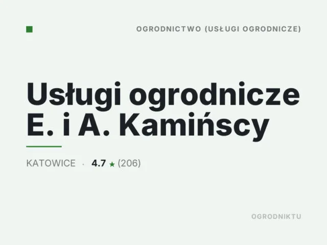 Usługi ogrodnicze E. i A. Kamińscy
