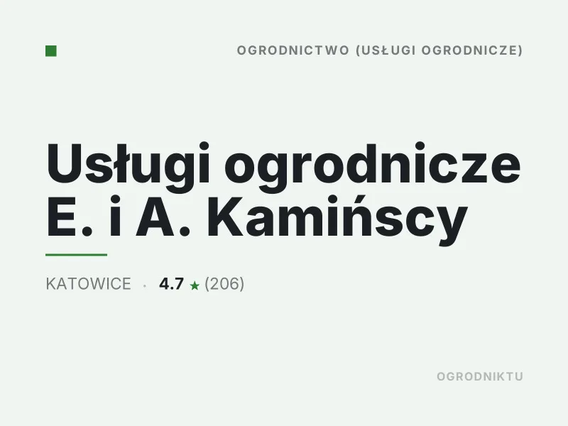 Usługi ogrodnicze E. i A. Kamińscy koszenie trawy Katowice