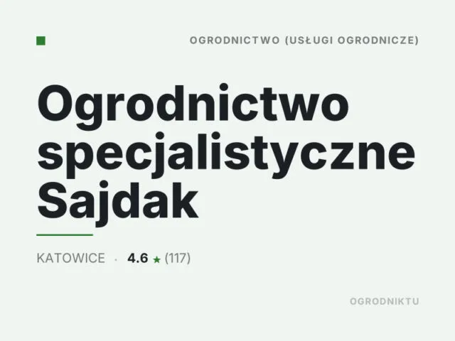 Ogrodnictwo specjalistyczne Sajdak