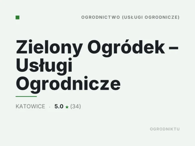 Zielony Ogródek – Usługi Ogrodnicze