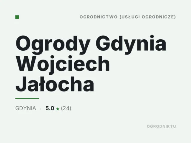 Ogrody Gdynia Wojciech Jałocha