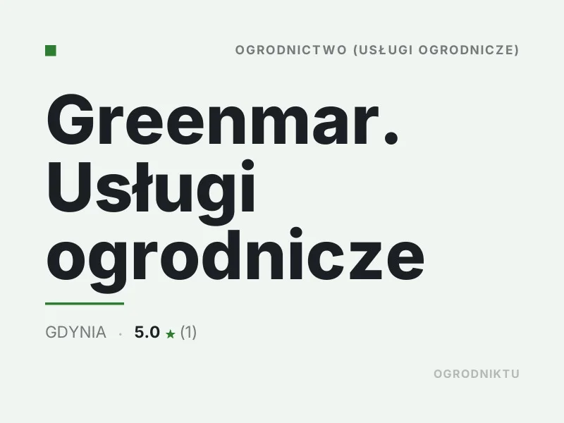 Greenmar Usługi ogrodnicze Koszenie trawy Gdynia