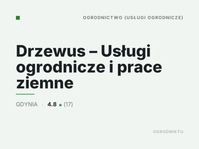 Drzewus – Usługi ogrodnicze i prace ziemne