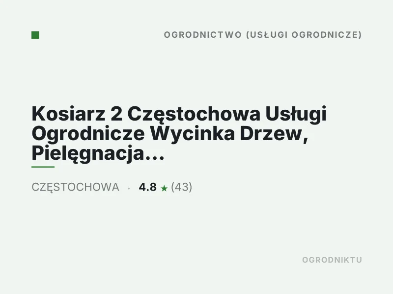 Kosiarz 2 Usługi Ogrodnicze Częstochowa
