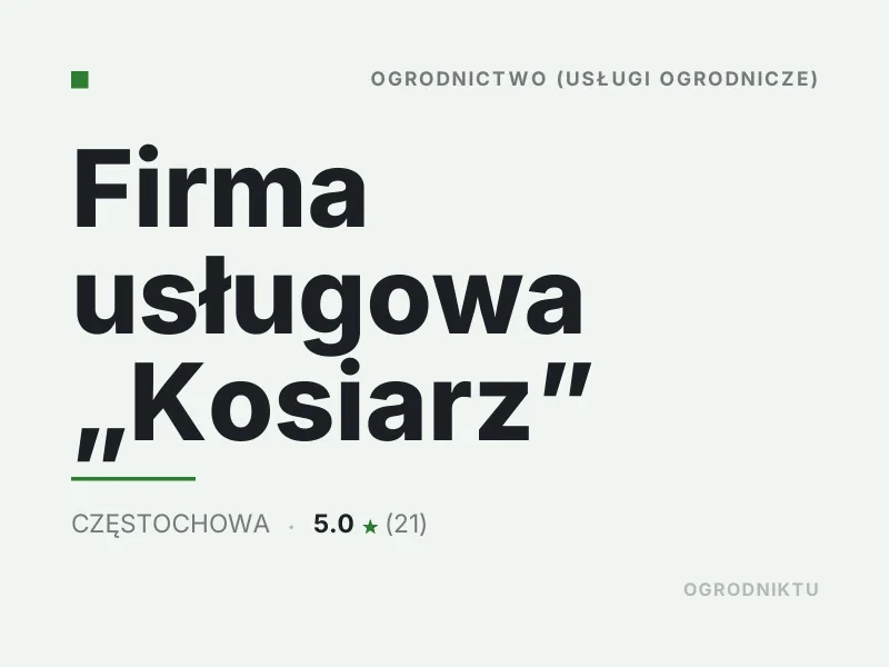 Firma usługowa Kosiarz koszenie trawy Częstochowa
