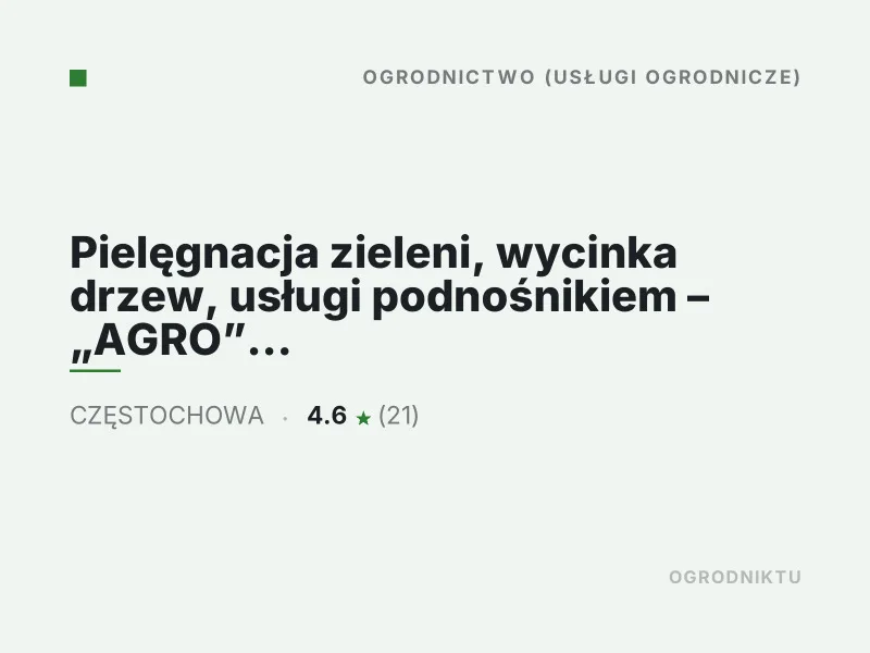 Pielęgnacja zieleni wycinka drzew usługi podnośnikiem Częstochowa
