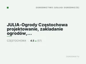 JULIA-Ogrody Częstochowa projektowanie, zakladanie ogrodów, trawniki z rolki siewu,systemy nawadniające, kostka brukowa