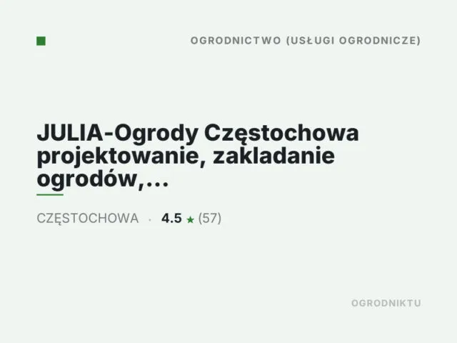 JULIA-Ogrody Częstochowa projektowanie, zakladanie ogrodów, trawniki z rolki siewu,systemy nawadniające, kostka brukowa