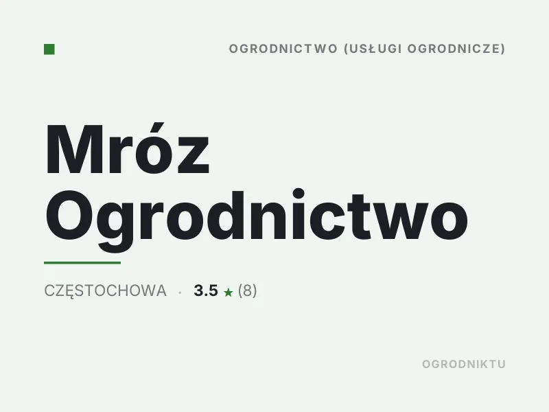 Mróz Ogrodnictwo nasadzenia drzew i krzewów Częstochowa