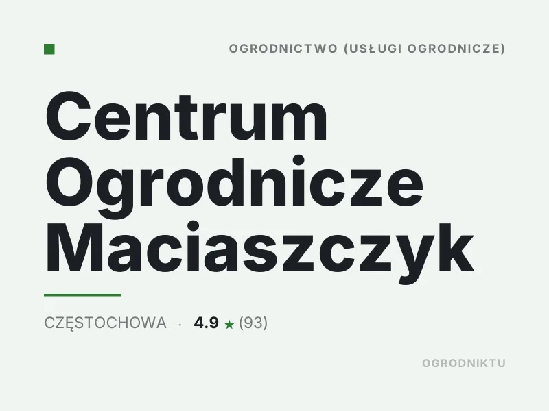Centrum Ogrodnicze Maciaszczyk Mała architektura ogrodowa Częstochowa