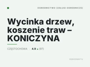 Wycinka drzew, koszenie traw – KONICZYNA