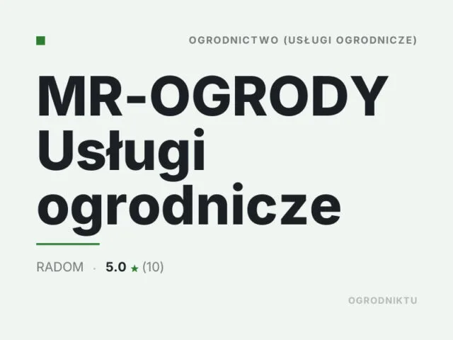 MR-OGRODY Usługi ogrodnicze