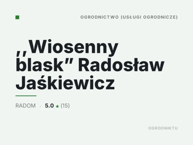 ,,Wiosenny blask” Radosław Jaśkiewicz