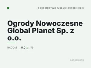 Ogrody Nowoczesne Global Planet Sp. z o.o.