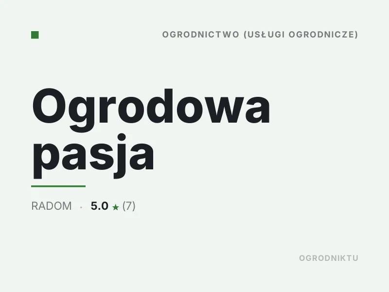 Ogrodowa pasja nasadzenia drzew i krzewów Radom