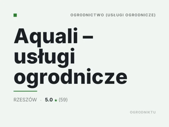 Aquali – usługi ogrodnicze