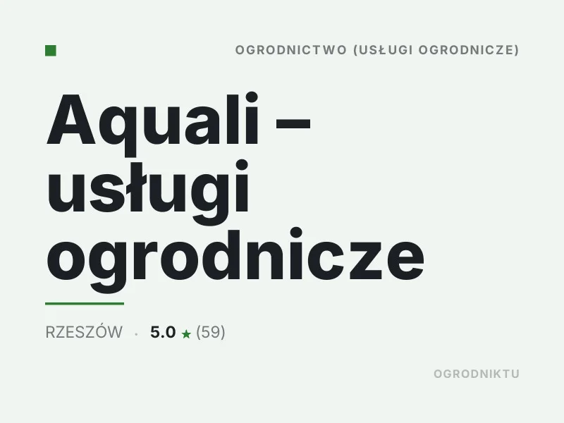 Aquali usługi ogrodnicze koszenie trawy Rzeszów
