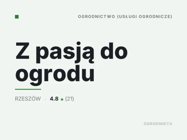 Z pasją do ogrodu