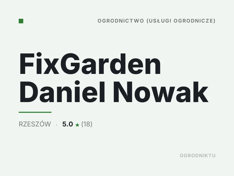 FixGarden Daniel Nowak koszenie trawy Rzeszów