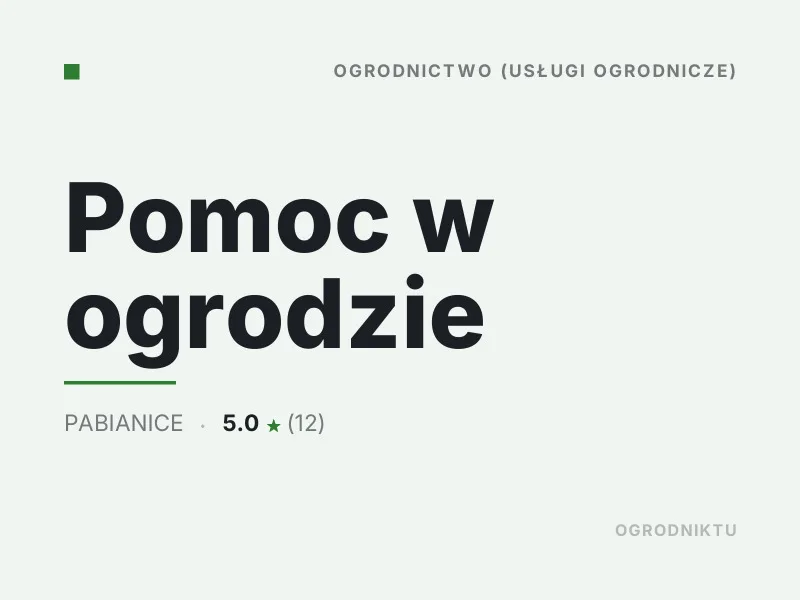 Pomoc w ogrodzie usługi ogrodnicze Pabianice
