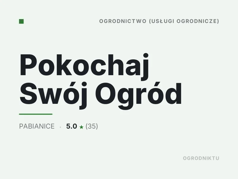 Pokochaj Swój Ogród nasadzenia drzew i krzewów Pabianice