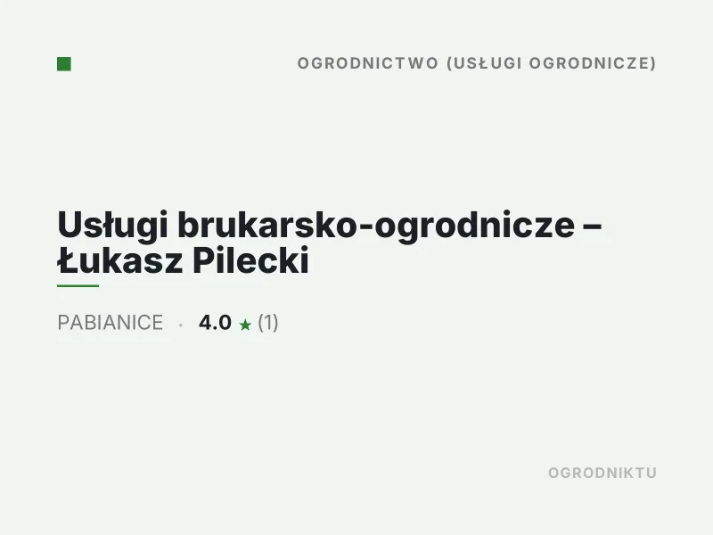 Usługi brukarsko-ogrodnicze Łukasz Pilecki koszenie trawy Pabianice