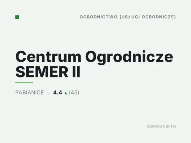 Centrum Ogrodnicze SEMER II