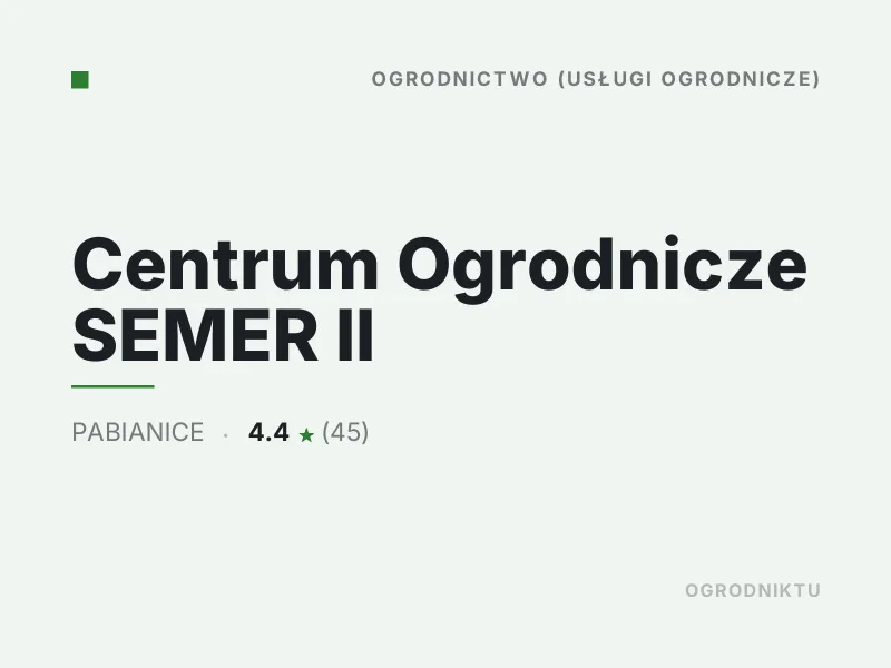 Centrum Ogrodnicze SEMER II Mała architektura ogrodowa Pabianice