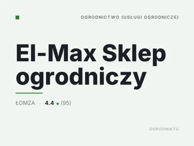 El-Max Sklep ogrodniczy