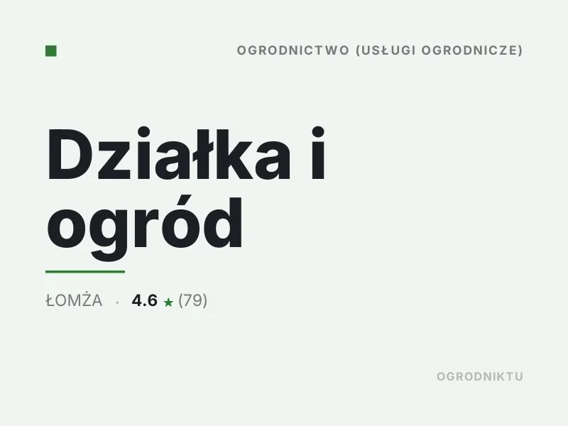 Działka i ogród Koszenie trawy Łomża