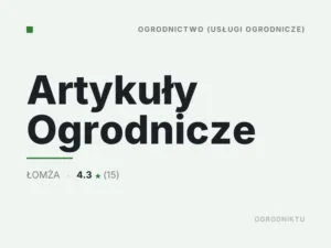 Artykuły Ogrodnicze