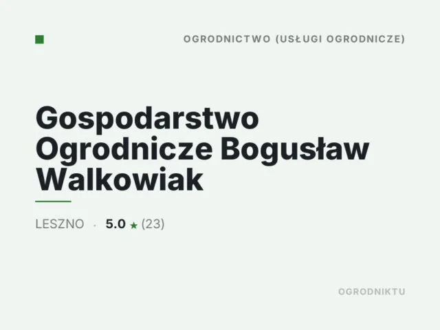 Gospodarstwo Ogrodnicze Bogusław Walkowiak