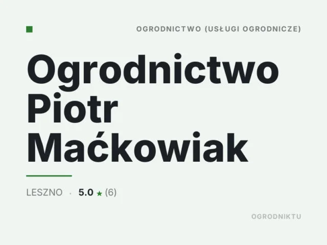 Ogrodnictwo Piotr Maćkowiak