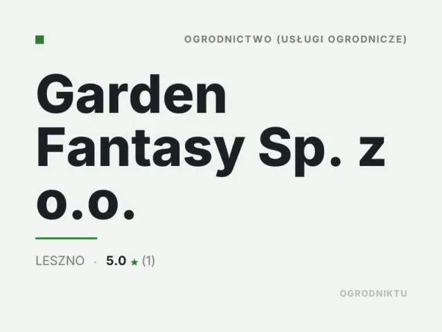 Garden Fantasy Sp. z o.o.