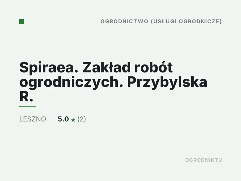 Spiraea Zakład robót ogrodniczych Nasadzenia drzew i krzewów Leszno