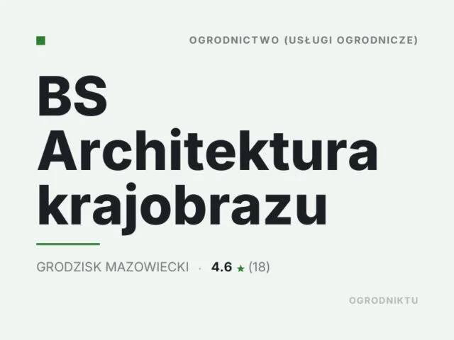 BS Architektura krajobrazu