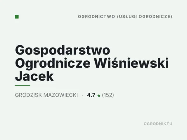 Gospodarstwo Ogrodnicze Wiśniewski Jacek